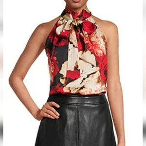 Worthington Women's Halter Neck Sleeveless Petite Blouse